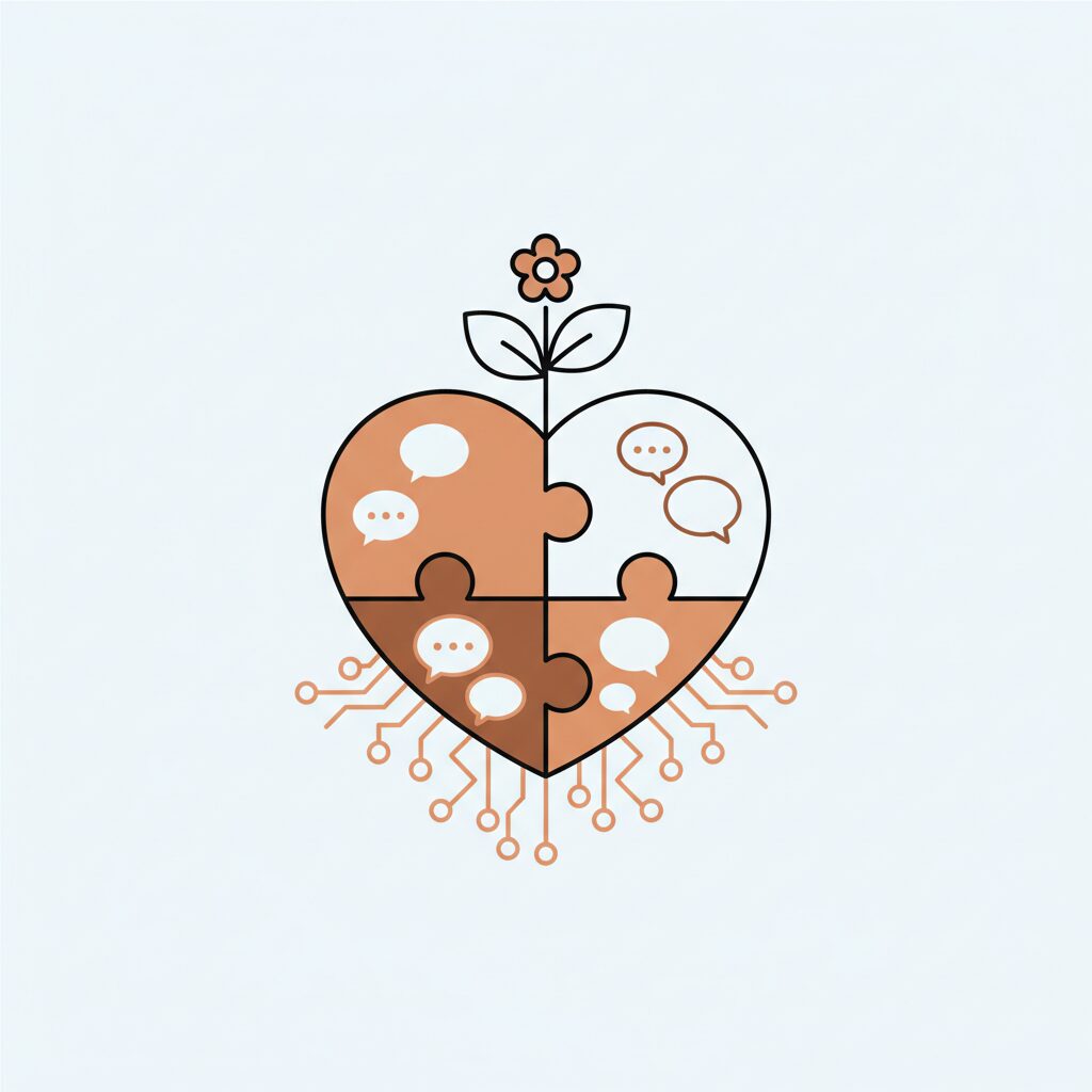 Famille heureuse partageant des moments de technologie positifs