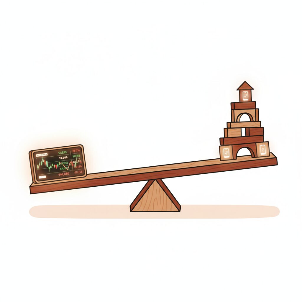 Child building with blocks