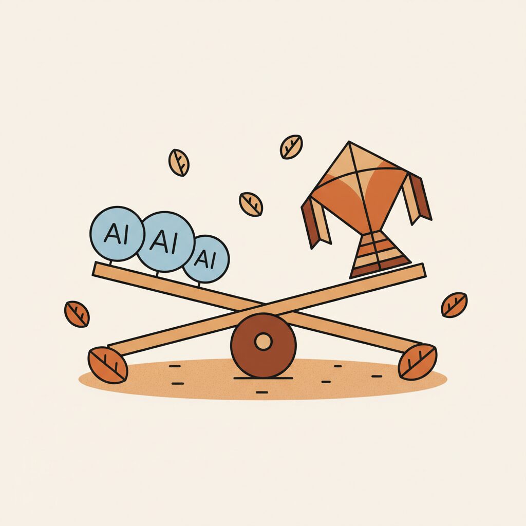 Enfant observant des robots jouets avec questionnement