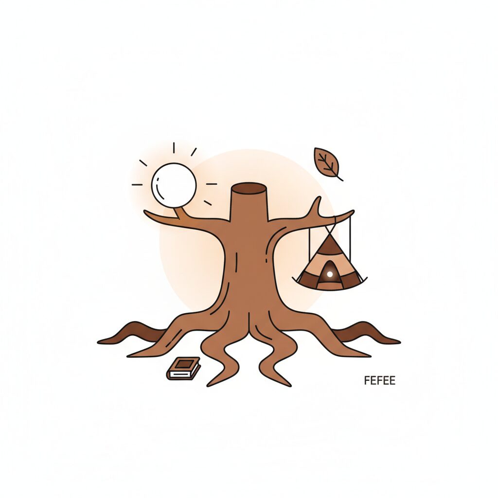 Family walking together in park