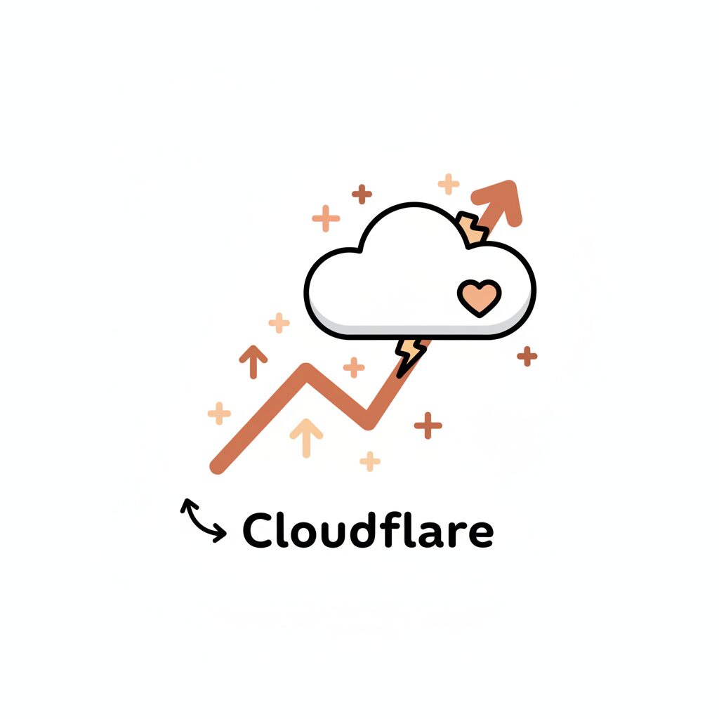 클라우드플레어 서버와 아이들이 함께 기술 발전을 바라보는 모습