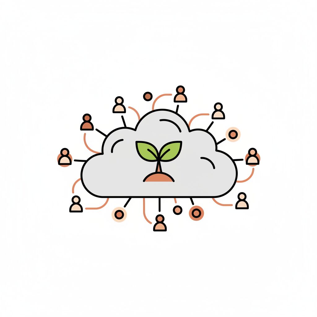 초고속 인터넷과 아이가 함께 미래를 상상하는 모습