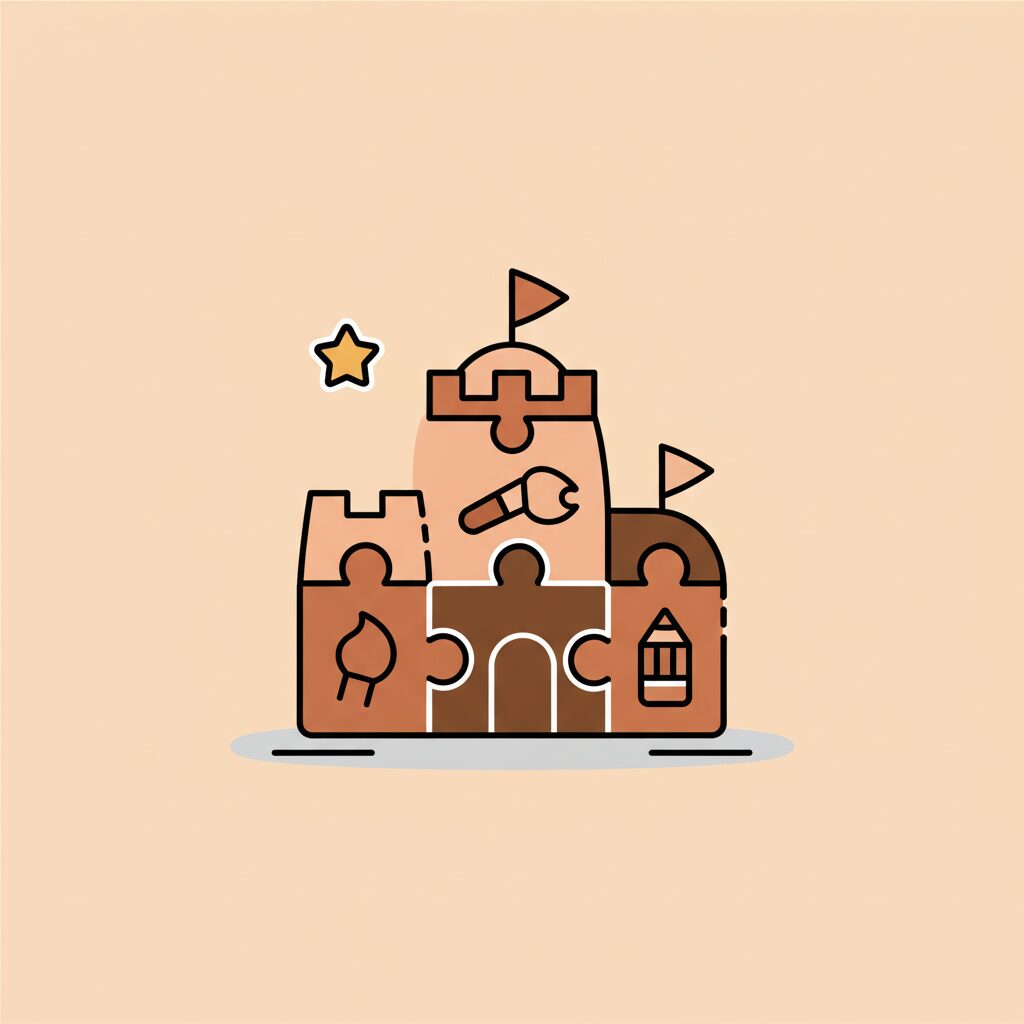 Niña creativa usando tecnología para expresar su imaginación