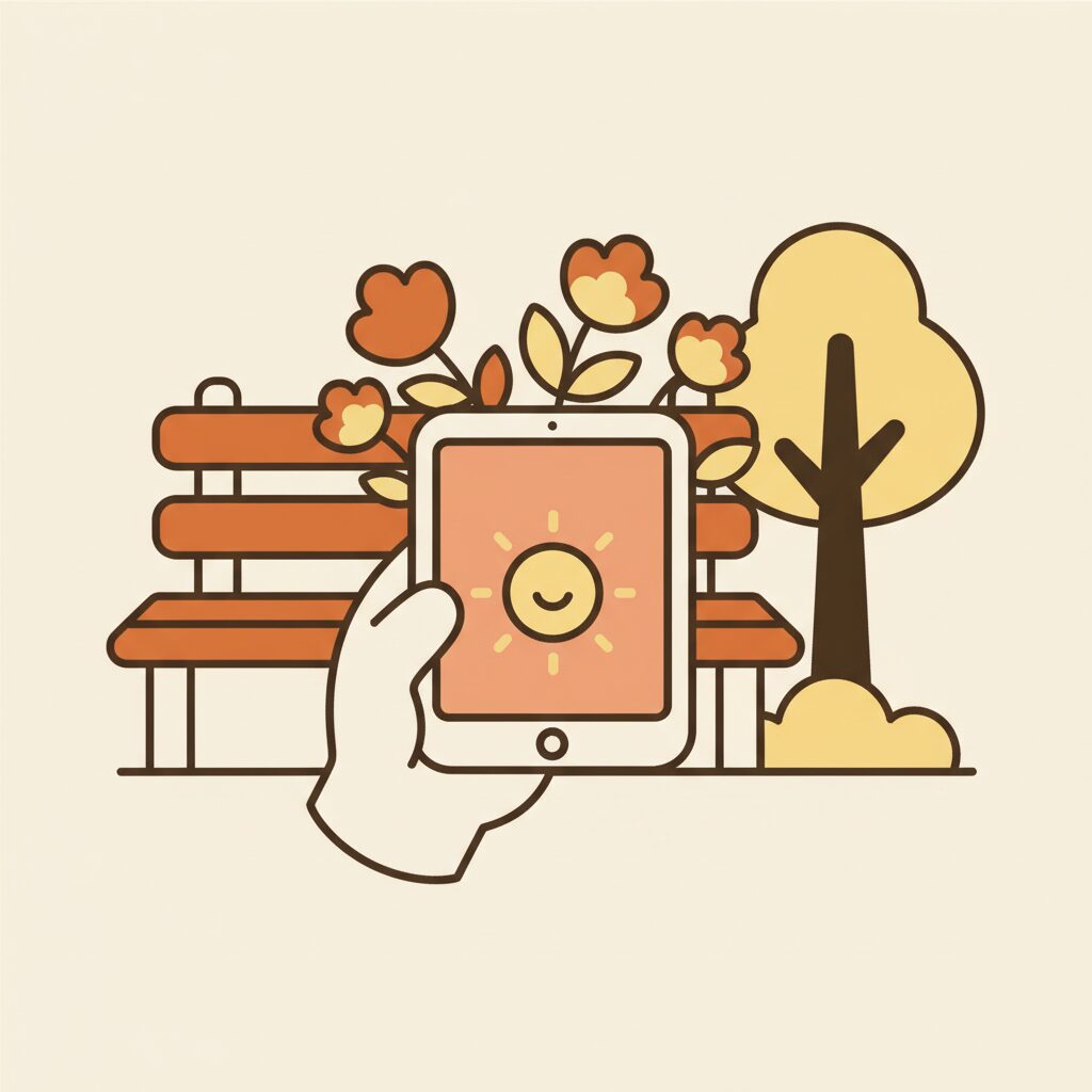 Enfant utilisant une tablette de manière éducative