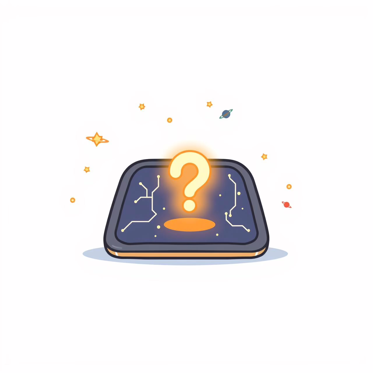 Child examining technology components with curiosity