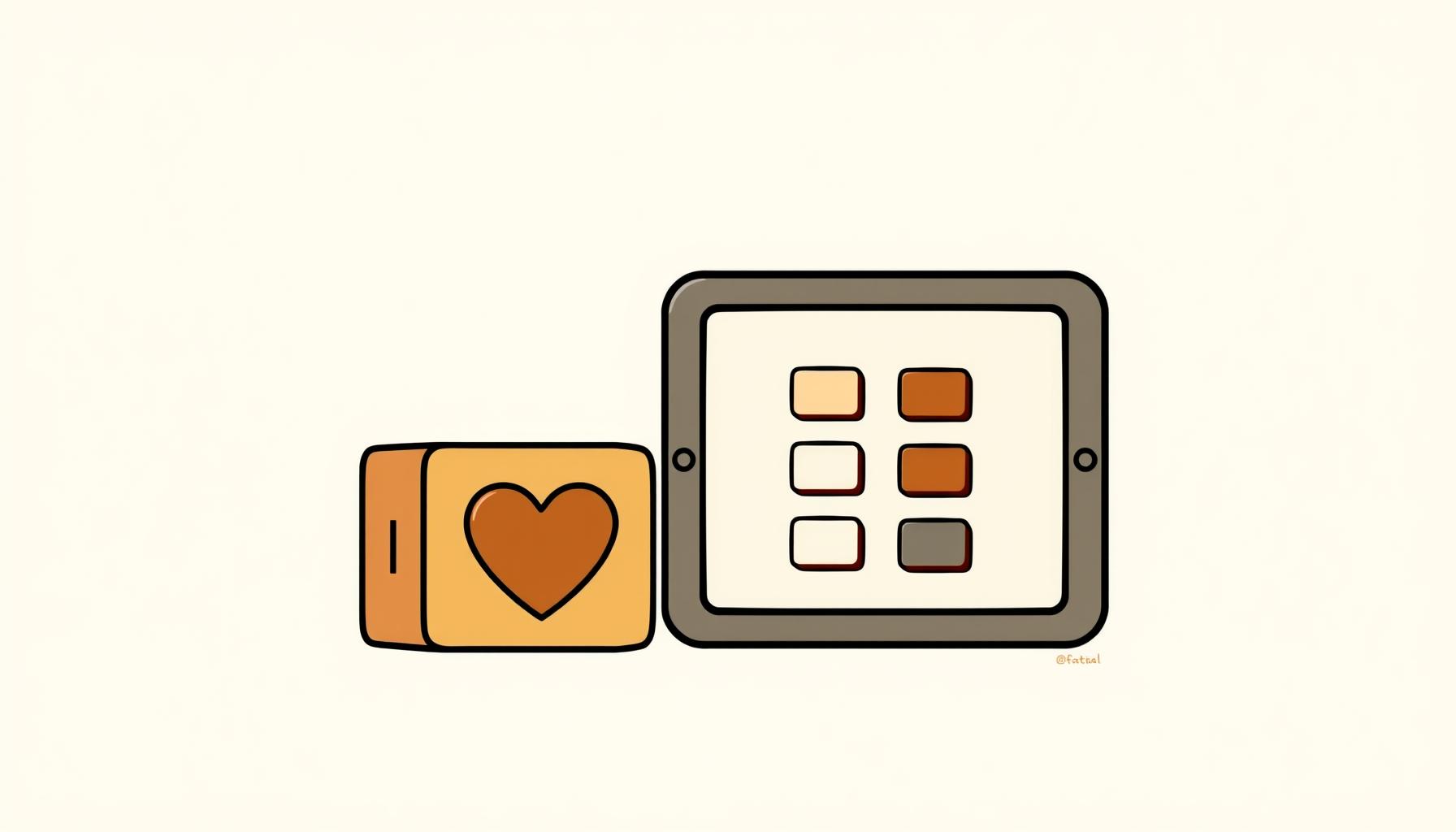 طفل يستخدم ويجمع التقنية مع اللعب التقليدي