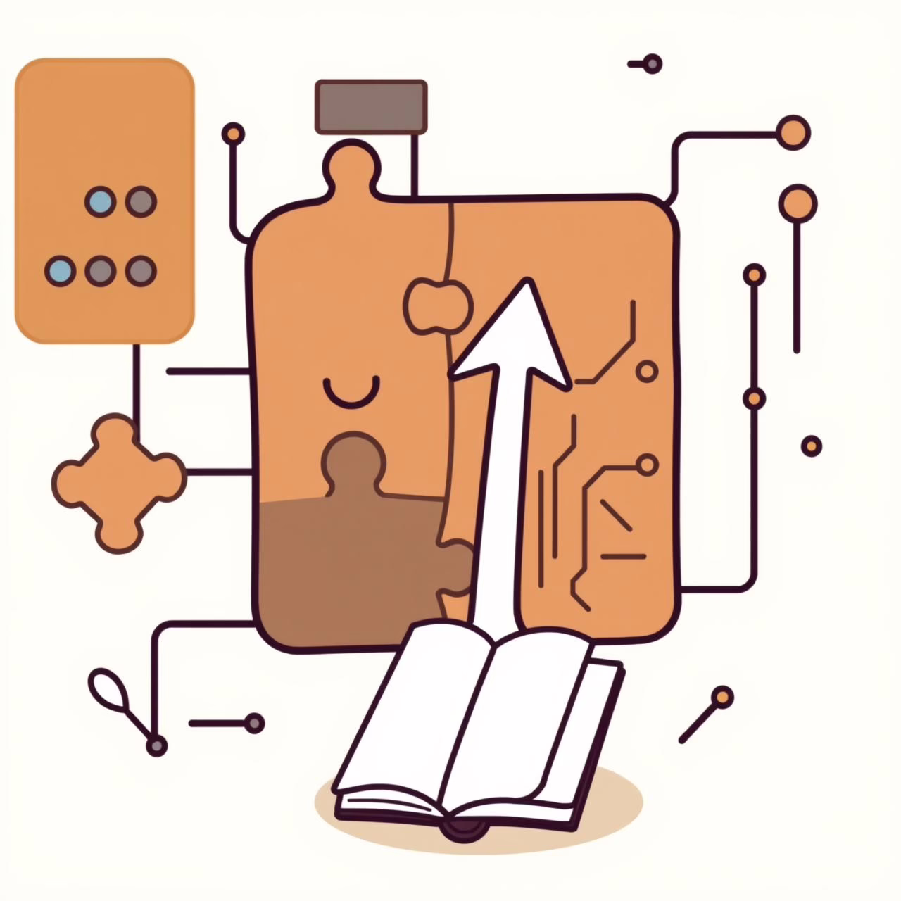 مجموعة من الطلاب الشباب يتعلمون عن التكنولوجيا في فصل دراسي مشرق.