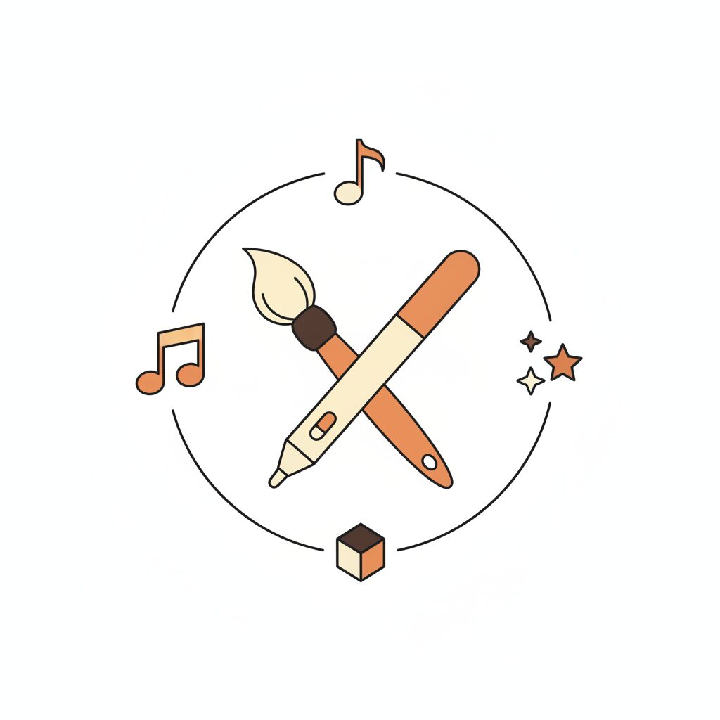 Enfant créatif avec technologie IA