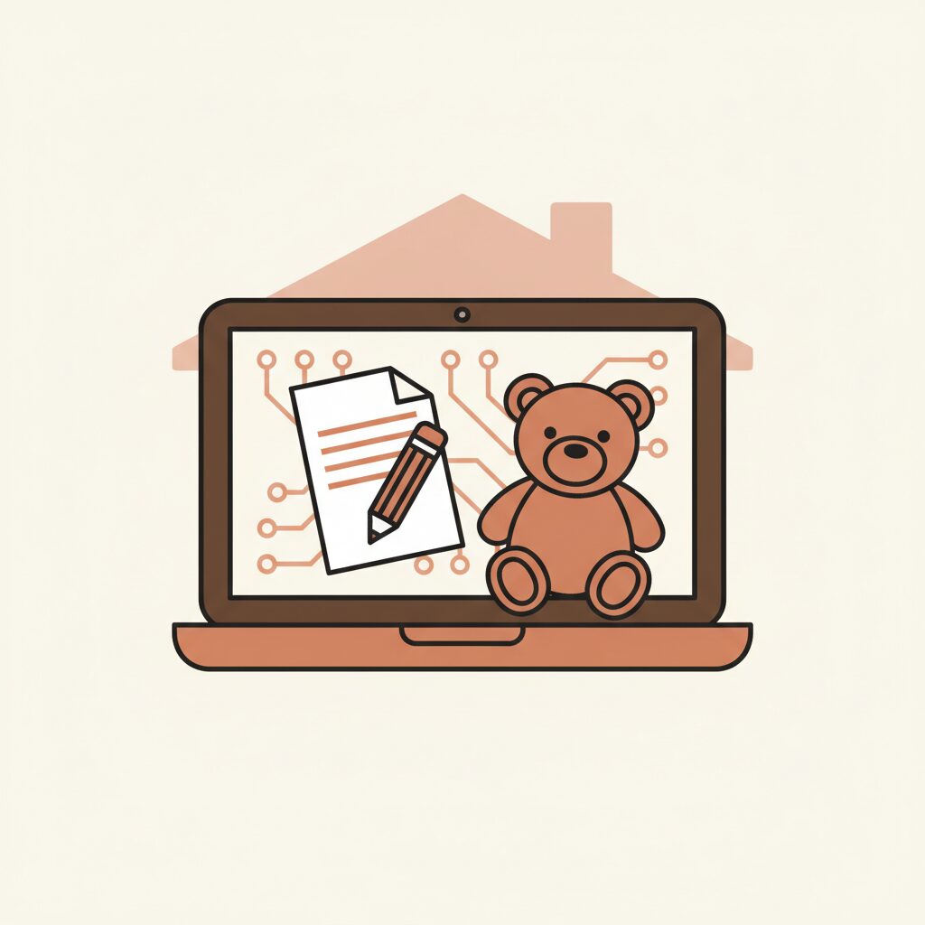 Người cha đang cùng con gái khám phá công nghệ