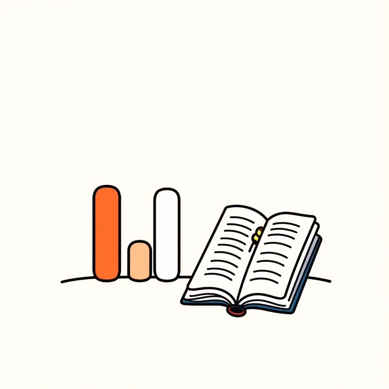 رسم توضيحي لأسهم الشركات يصعد ويهبط، ألوان هادئة