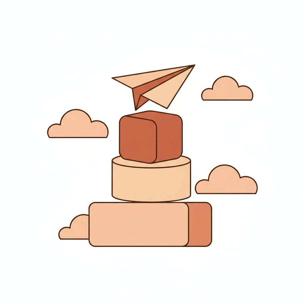 Enfant créatif construisant avion