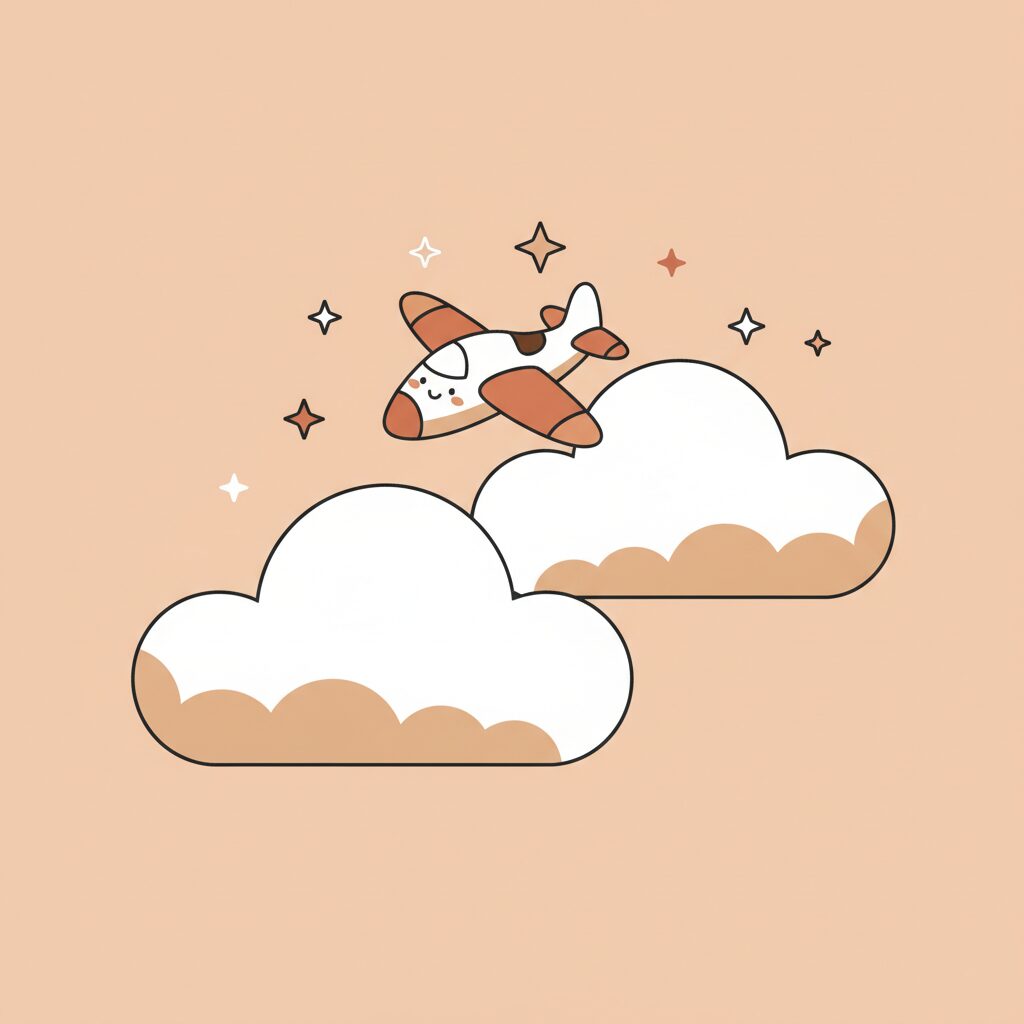 طائرة تحلق في سماء صافية