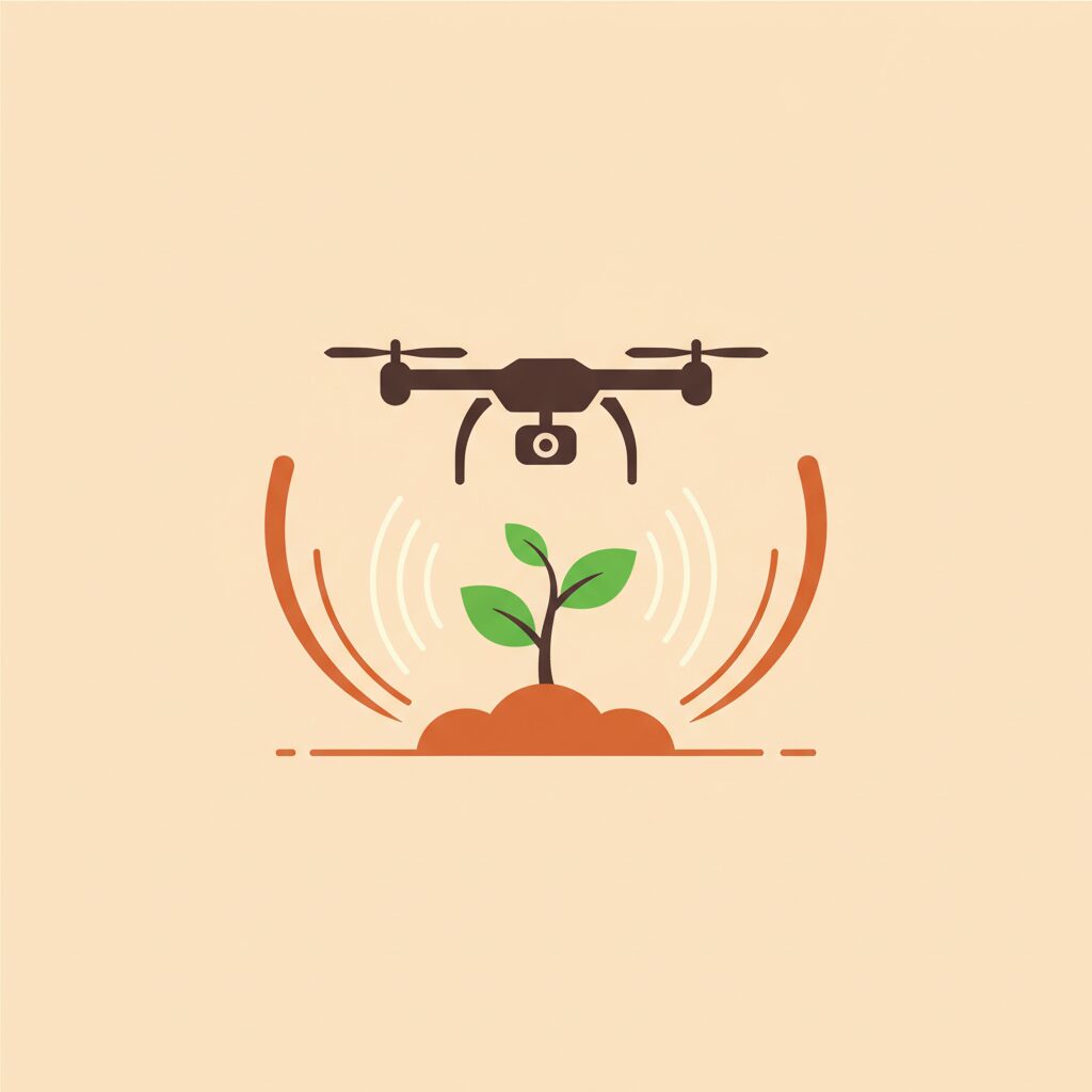 طائرة بدون طيار في سماء مفتوحة