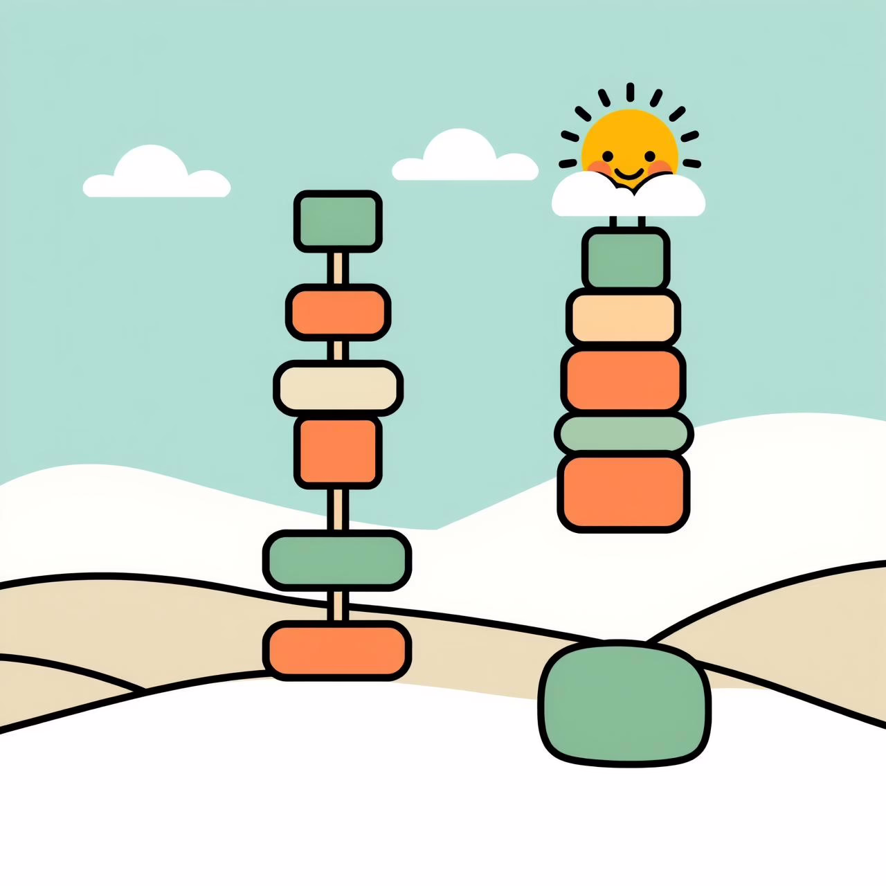 Ayah dan anak perempuan berjalan ke sekolah pagi-pagi