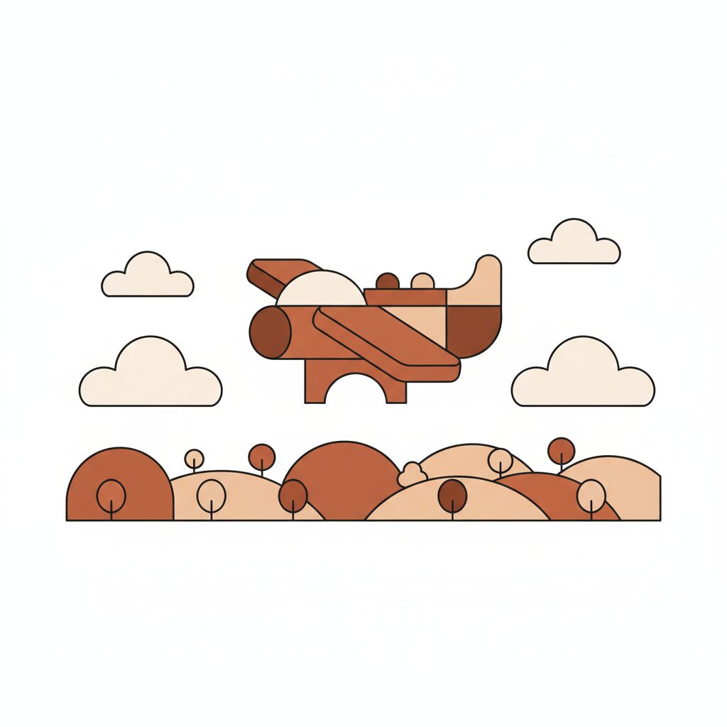 Anak bermain lego dan layang-layang di halaman belakang