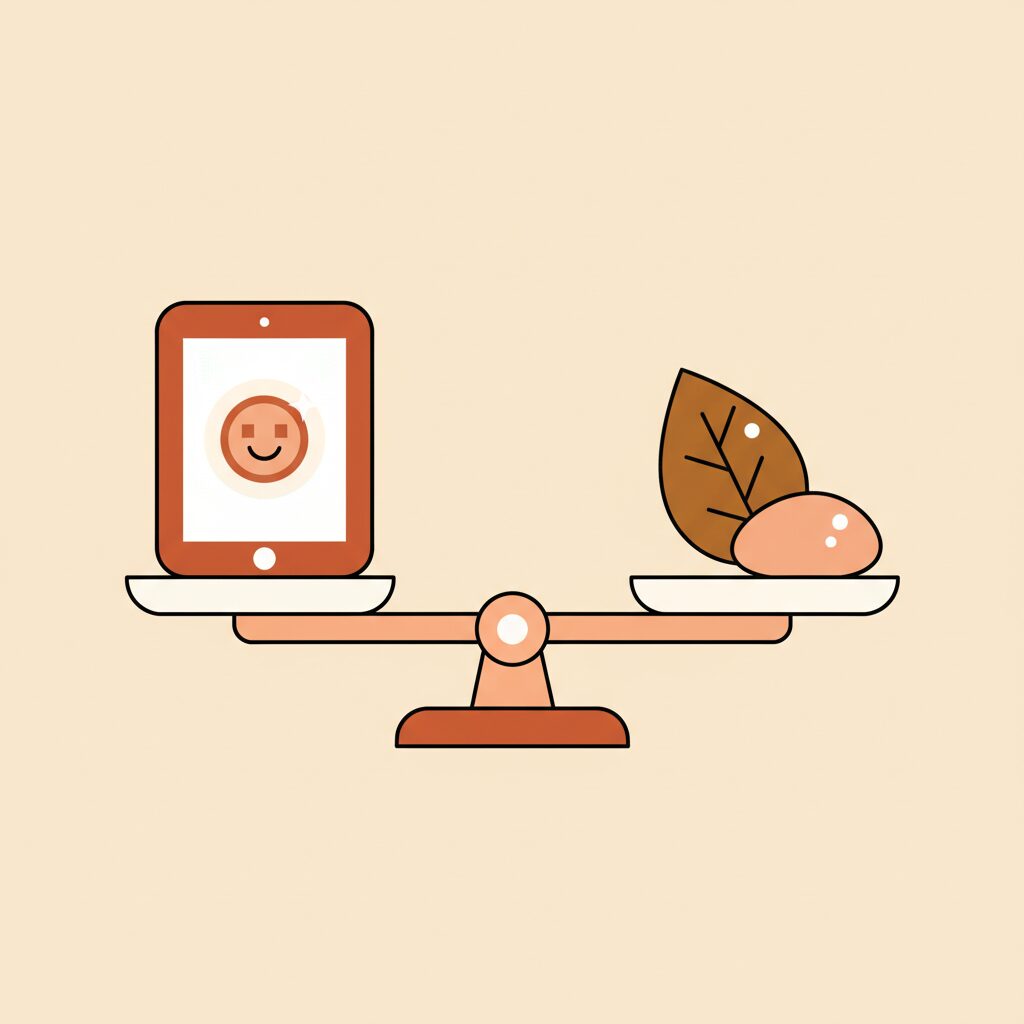 Niño jugando con bloques y tabletas