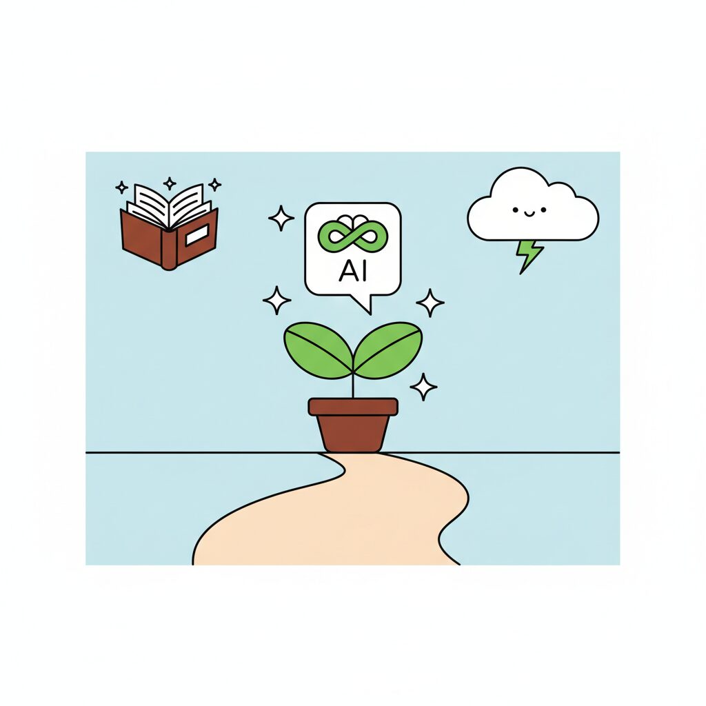 未来教育概念图 采用象征希望的青色主调