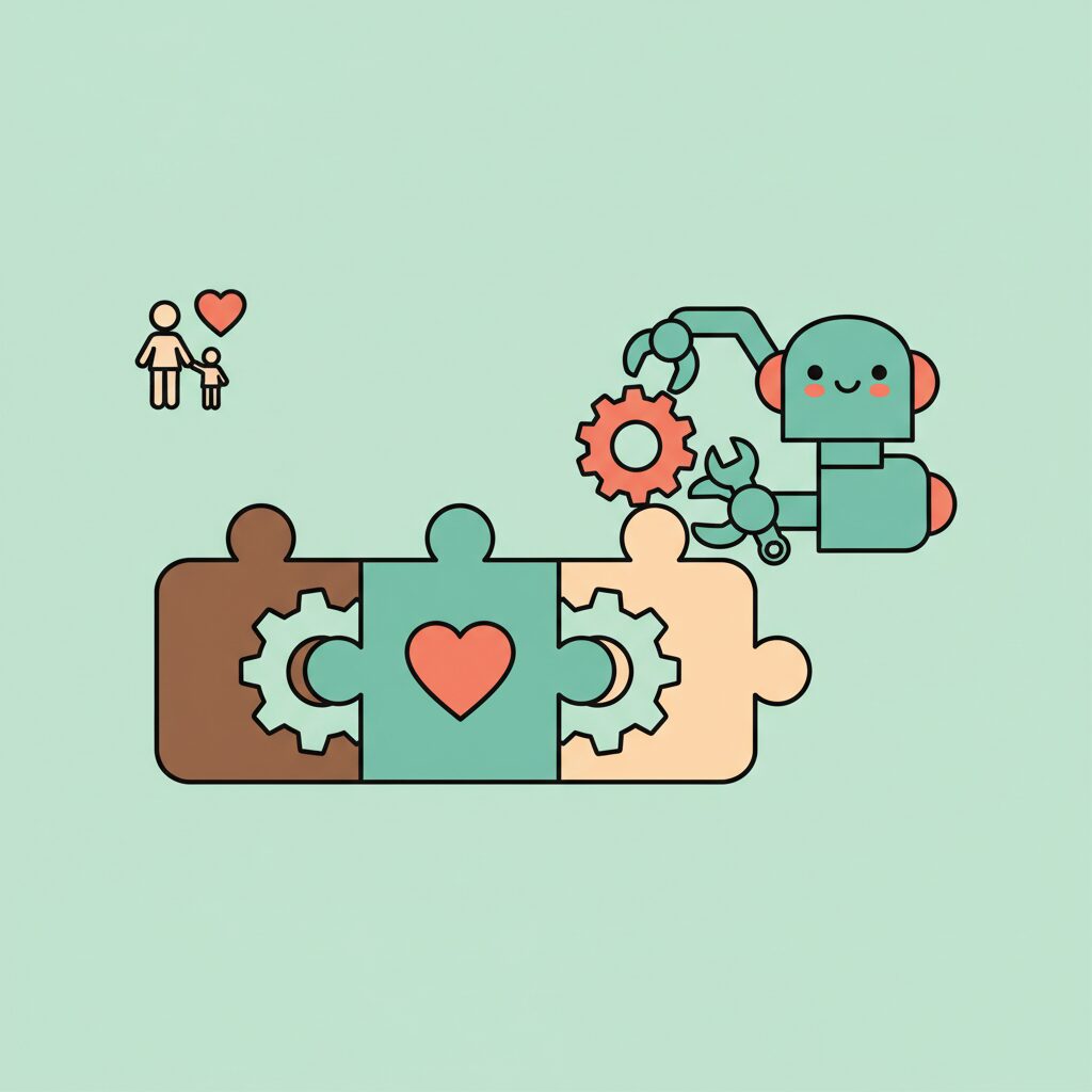 parent and child cooking together