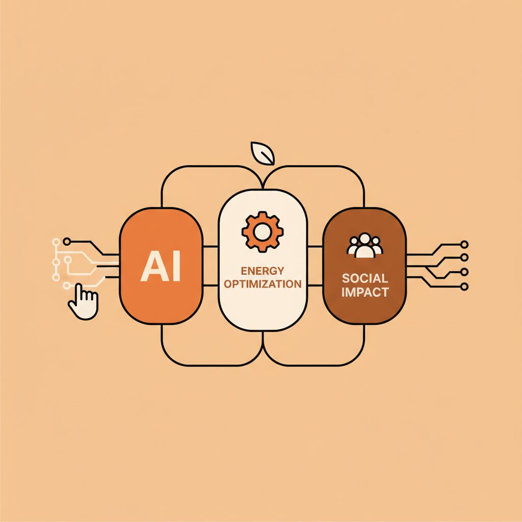 家族で公園のどんぐりを集めながら地球の未来について話し合う様子