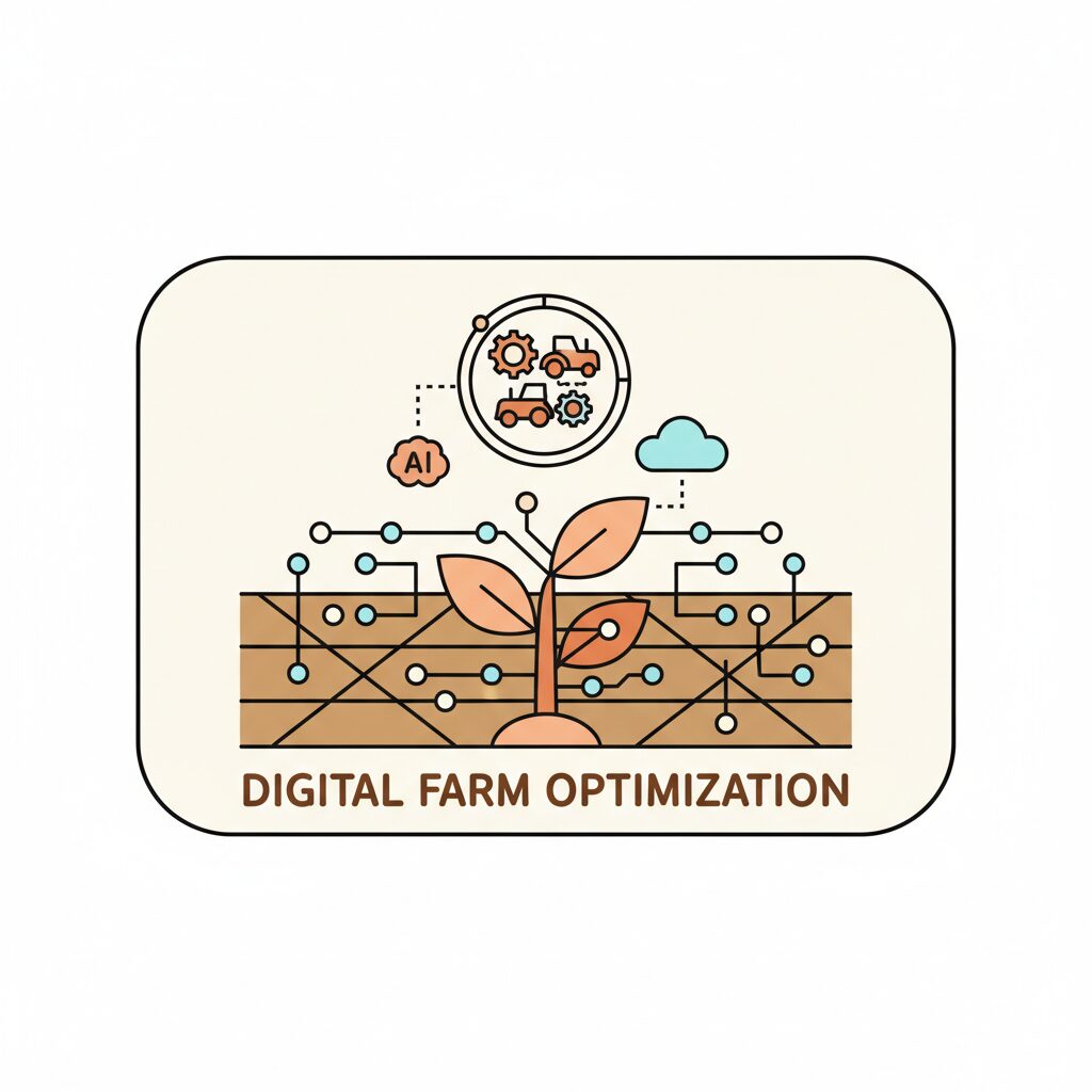 親子で野菜畑を観察しながらタブレットでデータを確認する様子