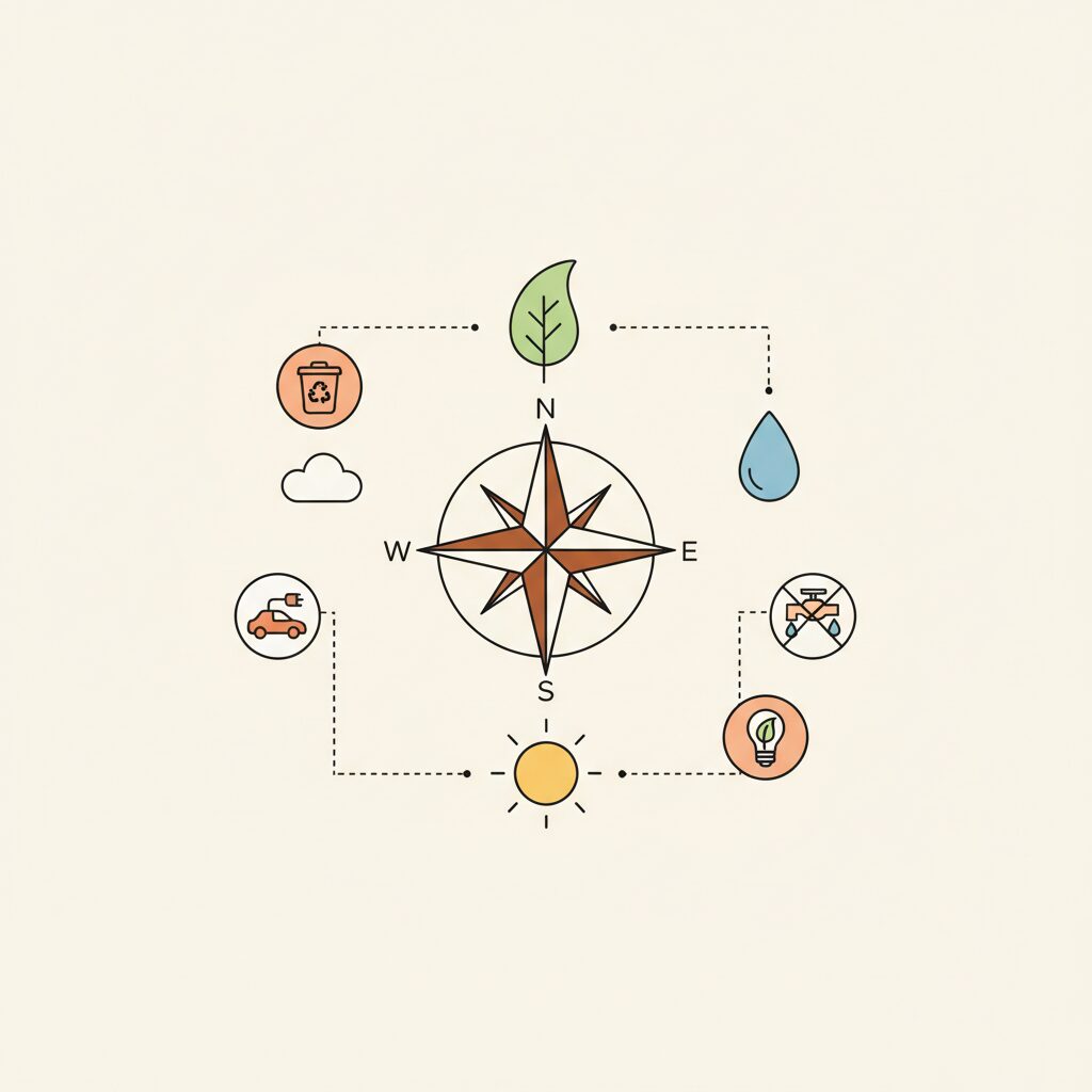 親子で夜空の星を見上げながら地球の未来について語り合う温かい光景