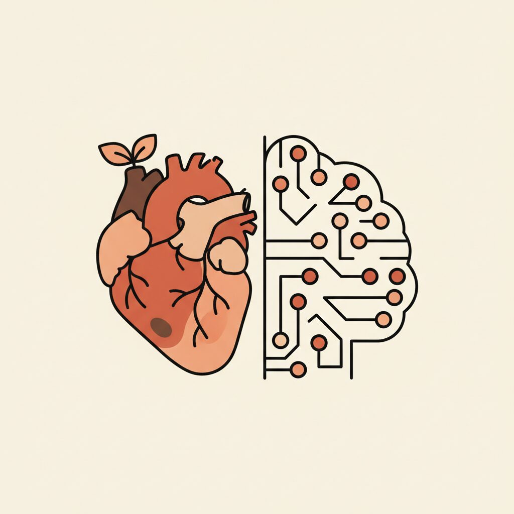 Humain et IA dans un restaurant