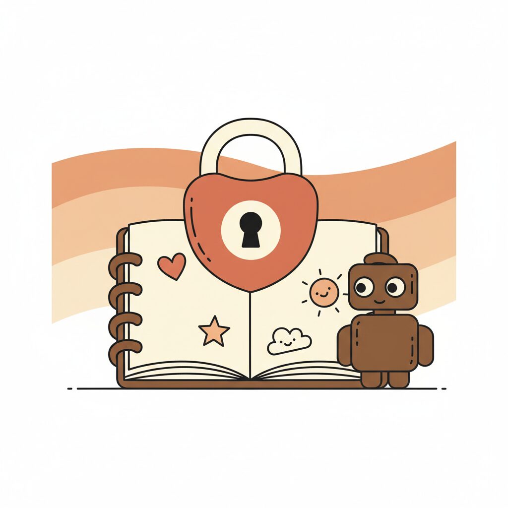 Enfant utilisant tablette avec bouclier de confidentialité numérique