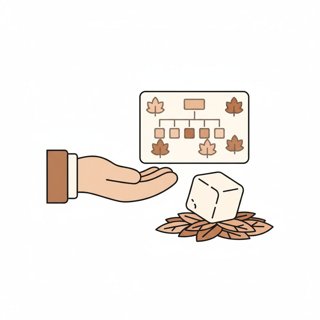 親子で葉脈を観察する様子：AI図鑑と実体験の融合