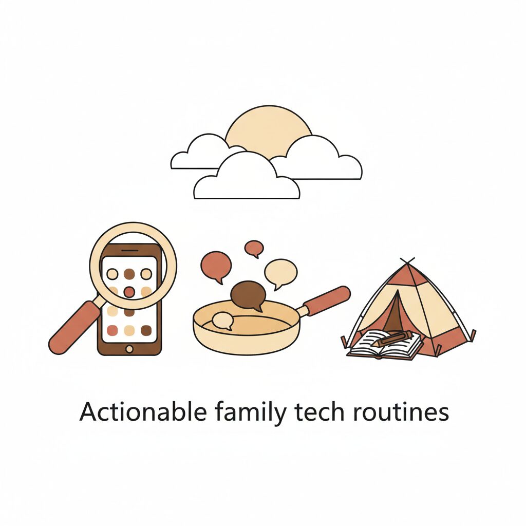 Ilustrasi: 3 Langkah Sederhana Keluarga Ceria di Dunia Digital