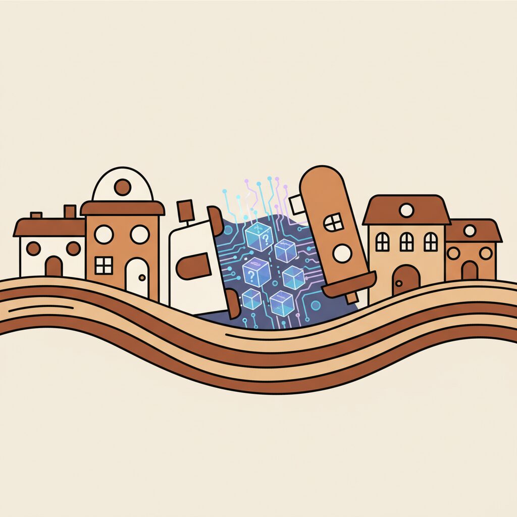 concept d'intelligence artificielle avec métaphore façade