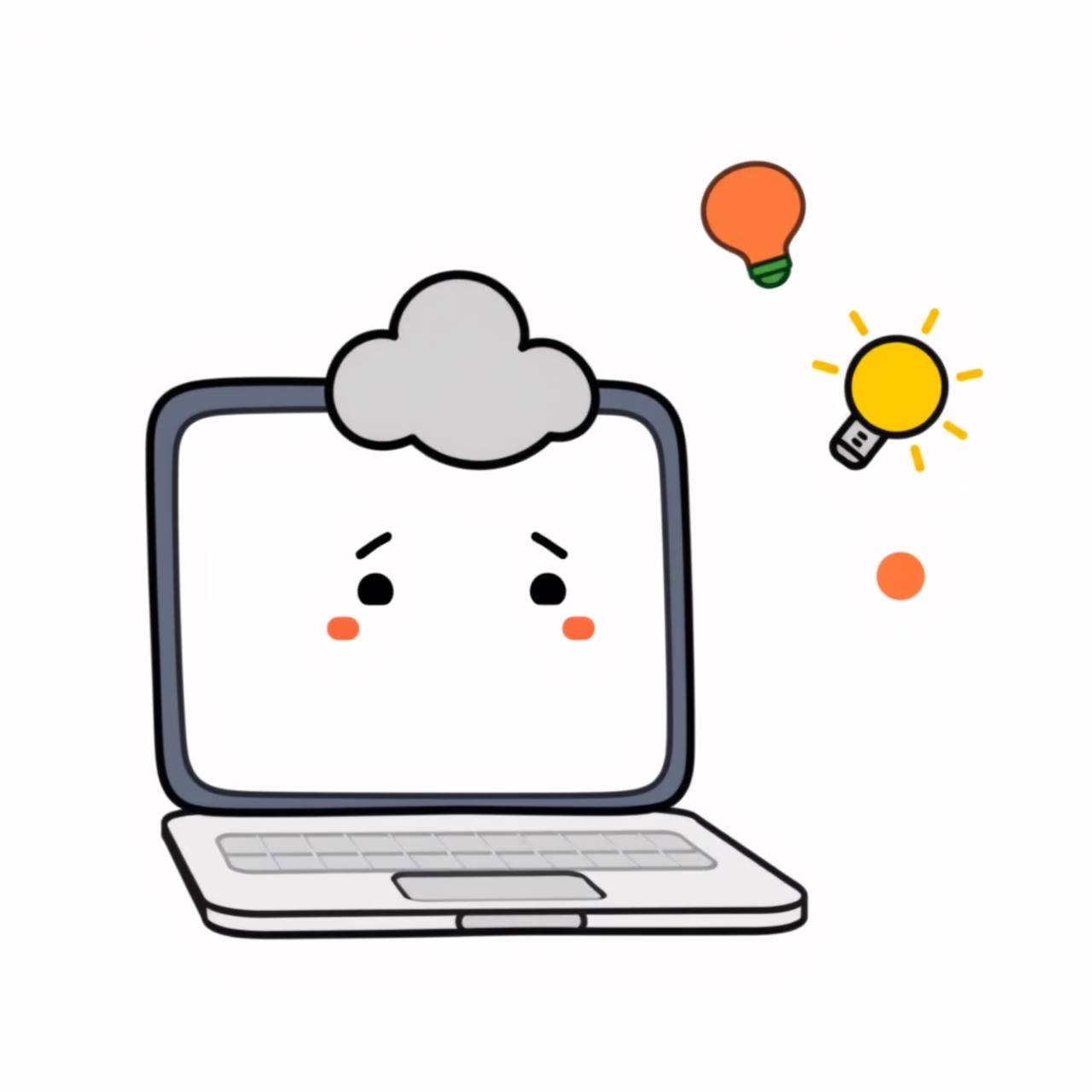 Family gathered around laptop with child's colorful artwork displayed