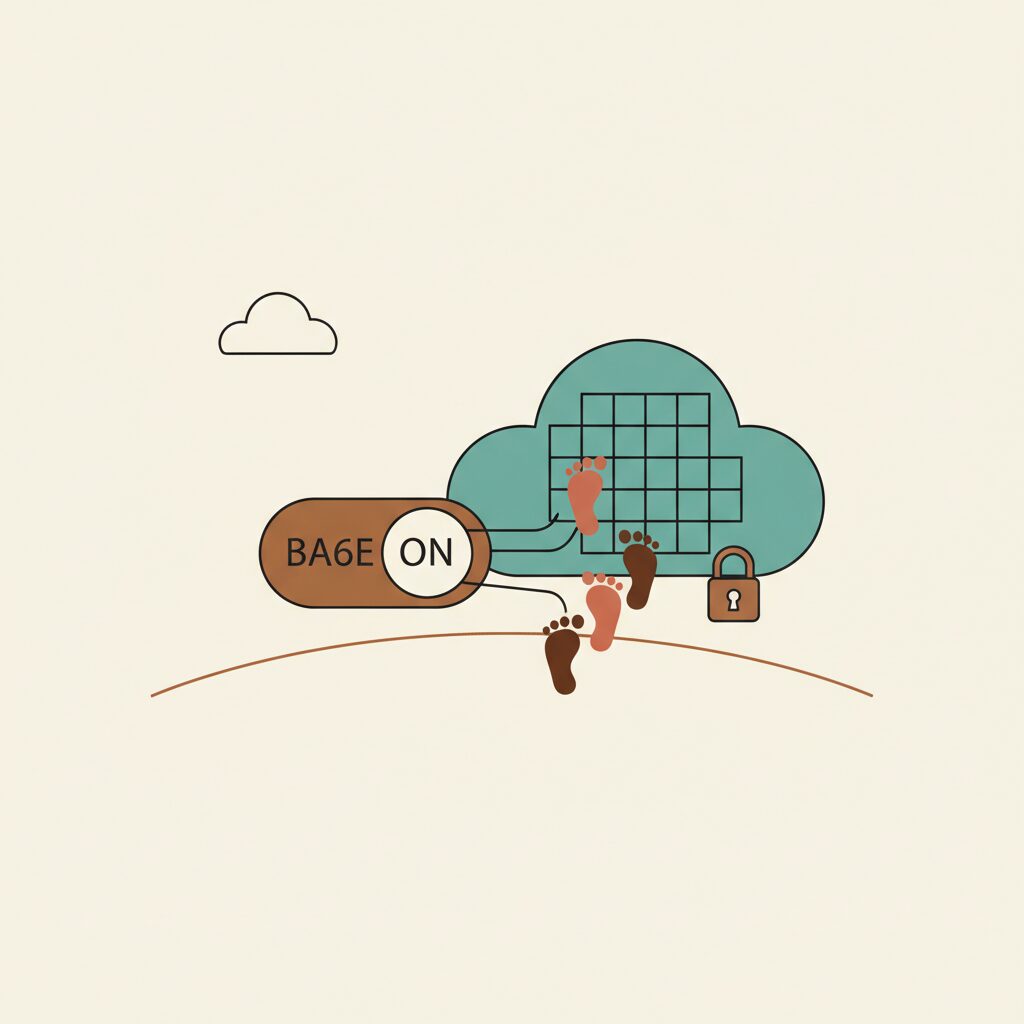 Illustration showing default settings trap