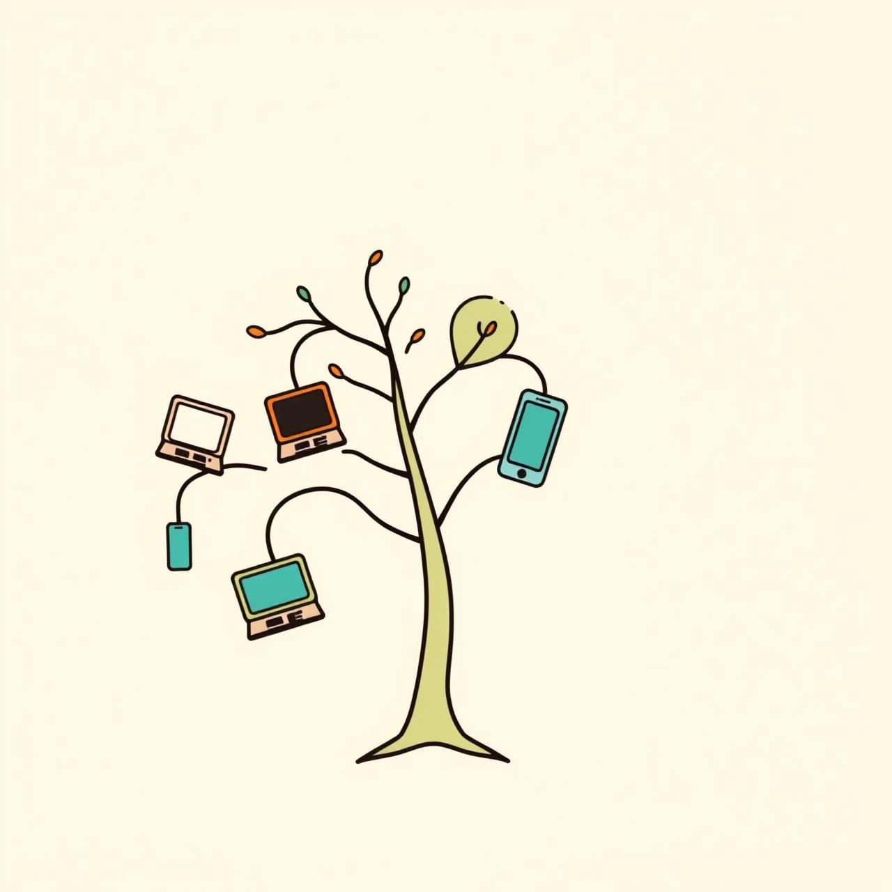 Crianças usando tablets com tecnologia inovadora