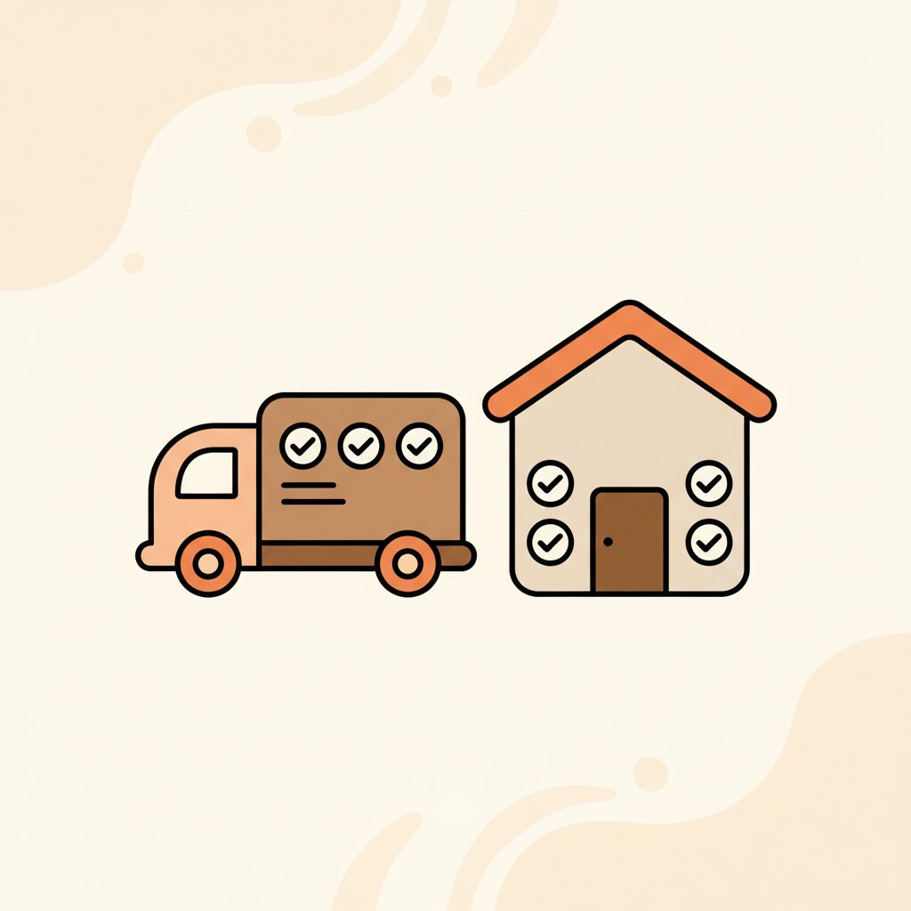 Parent et enfant préparant le sac à dos