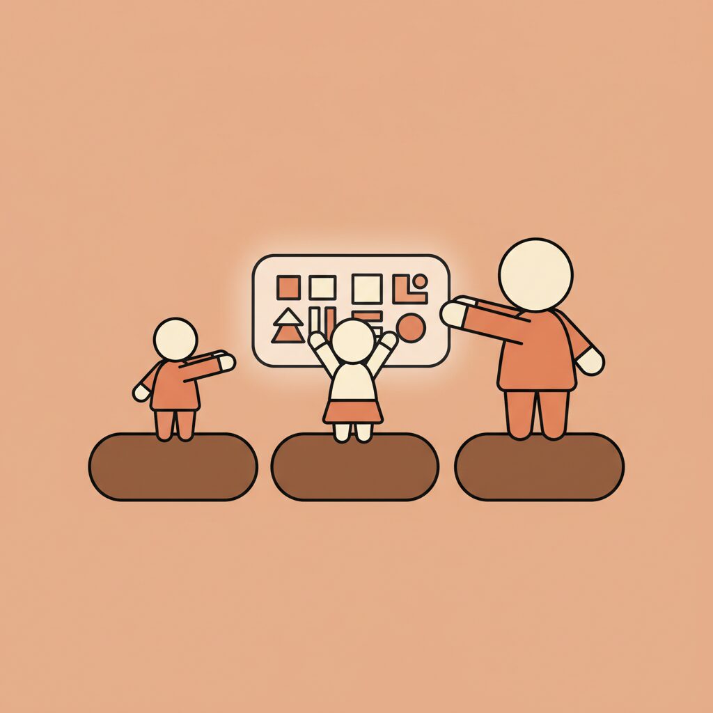 enfants jouant et apprenant avec une tablette