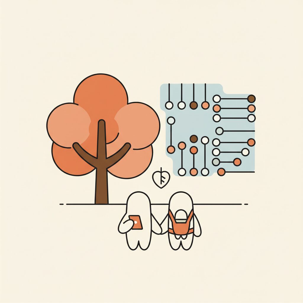 Pai e filha caminhando juntos em parque urbano