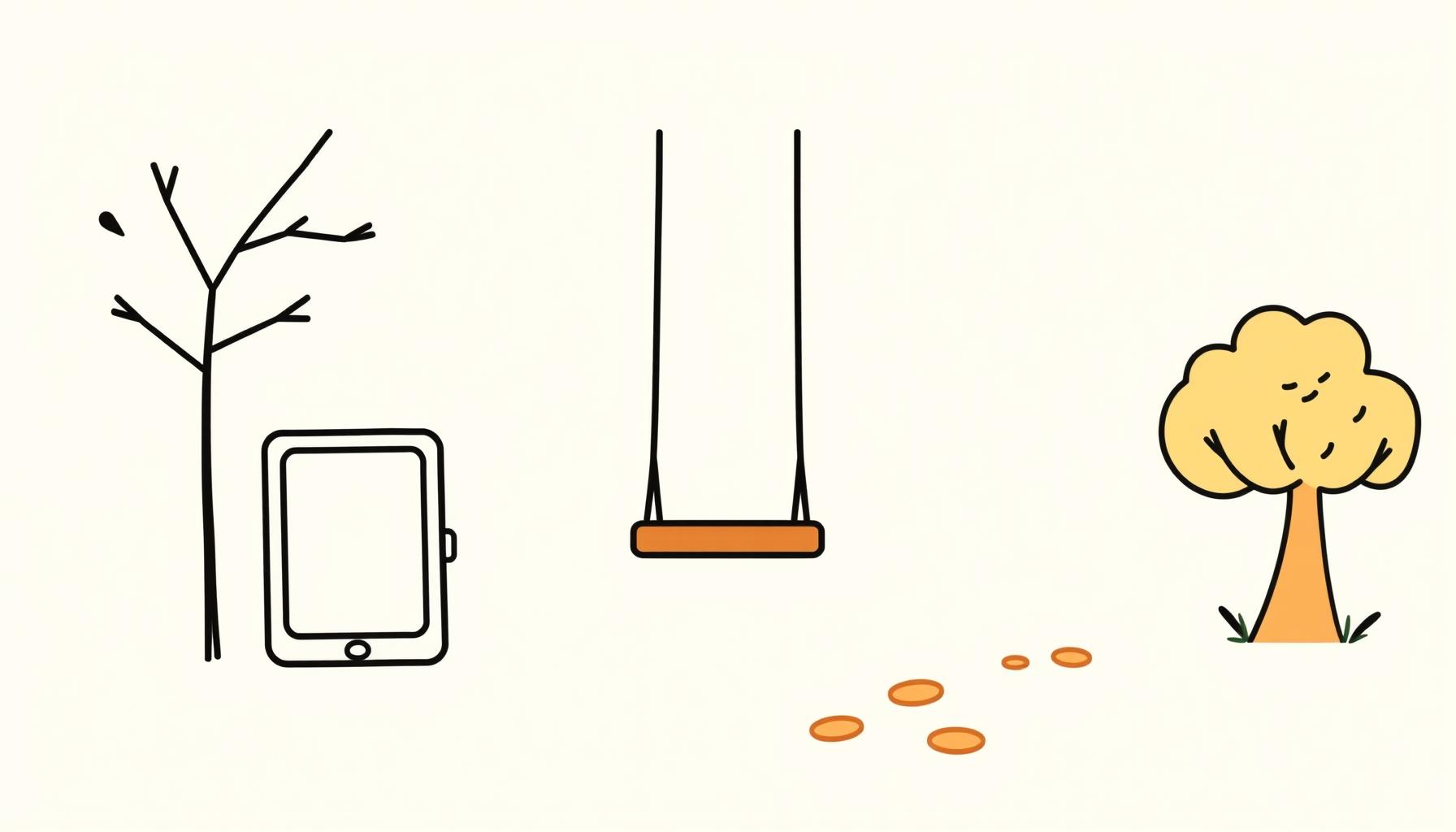 Criança equilibrando brincadeiras tradicionais com tecnologia