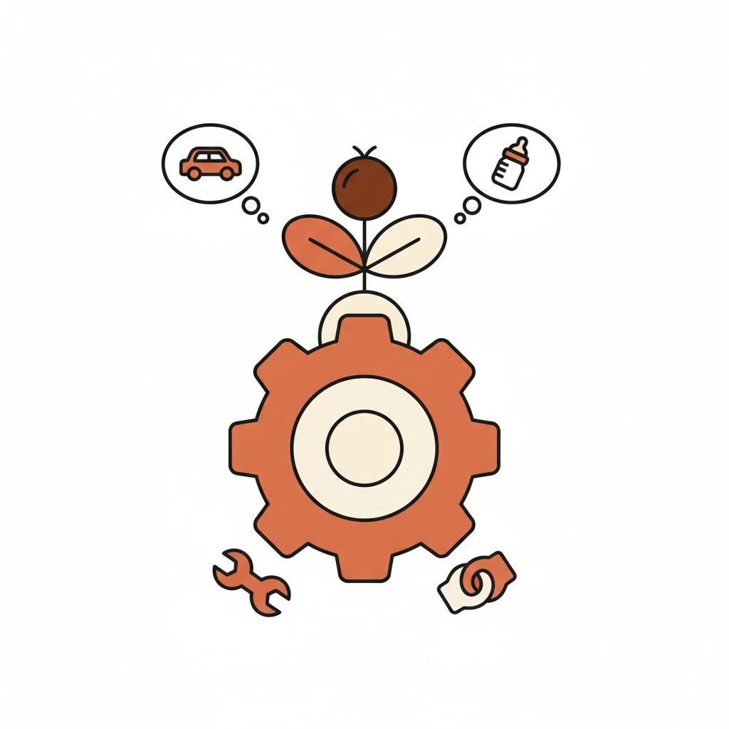 Gia đình đang ăn tối cùng nhau và cùng vẽ biểu đồ dự đoán