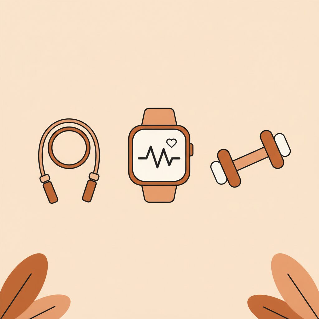Parent and child doing yoga together with smartwatch nearby