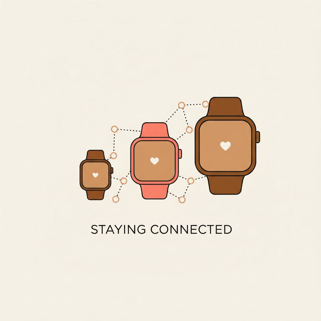 家族全員でApple Watch SEを楽しむ様子