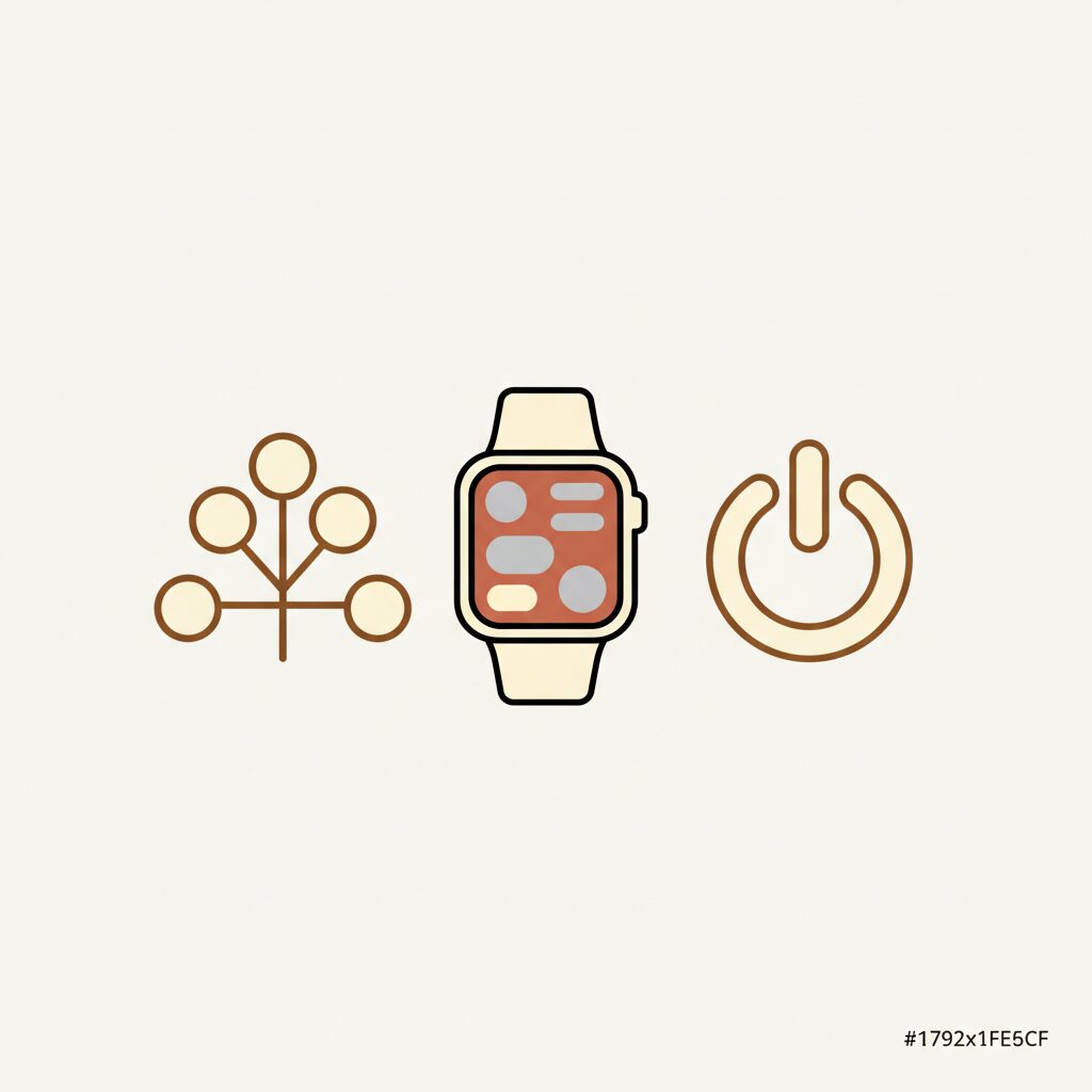 Famille utilisant harmonieusement des montres connectées