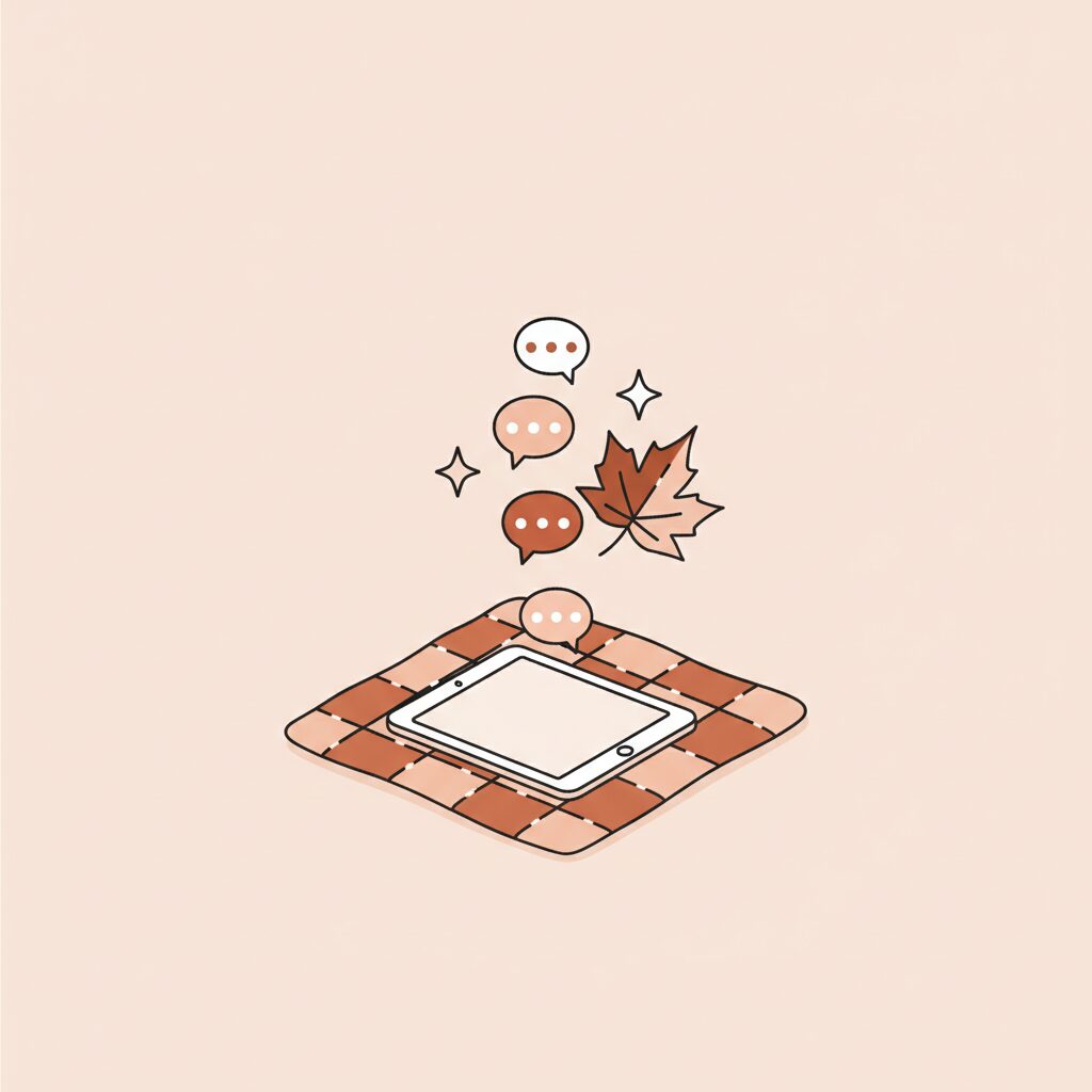 Pai e filha conversando sobre tecnologia com segurança