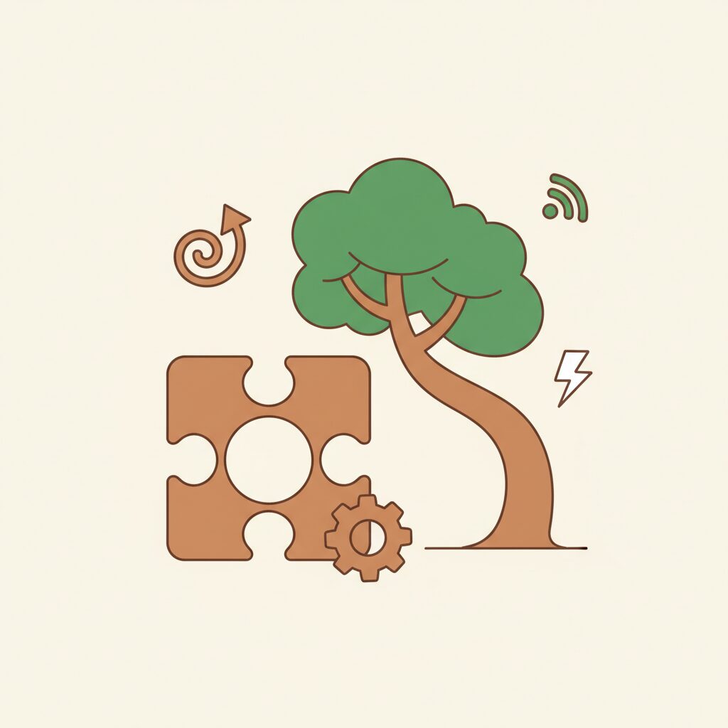 Padre e hijo explorando alternativas tecnológicas juntos