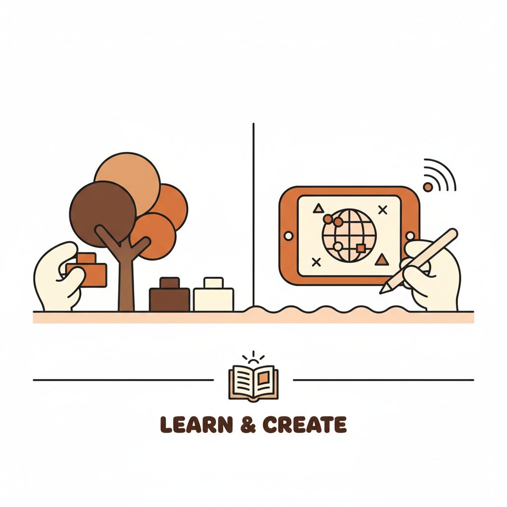 Niño observando insectos en el parque