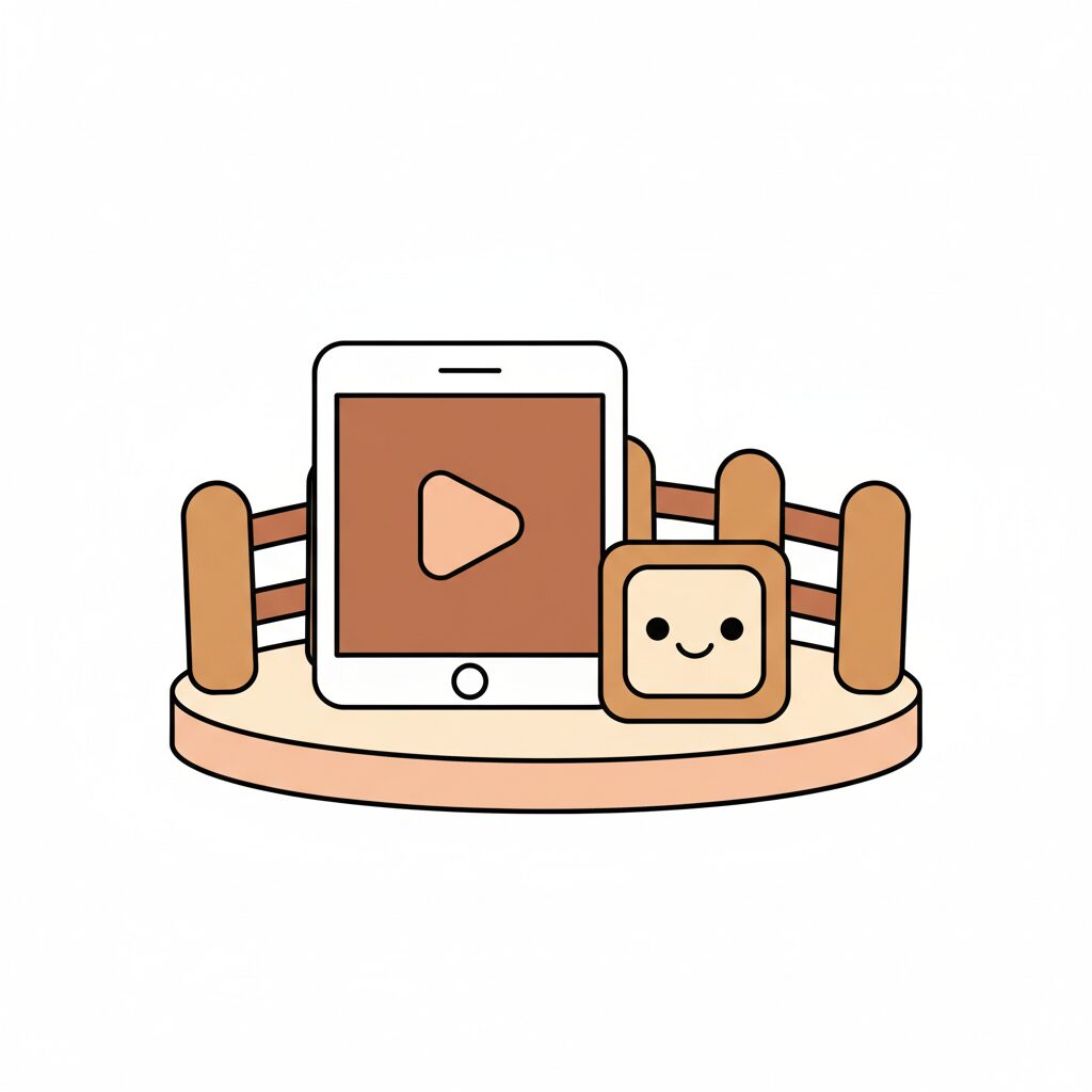 Familia usando tecnología de forma creativa