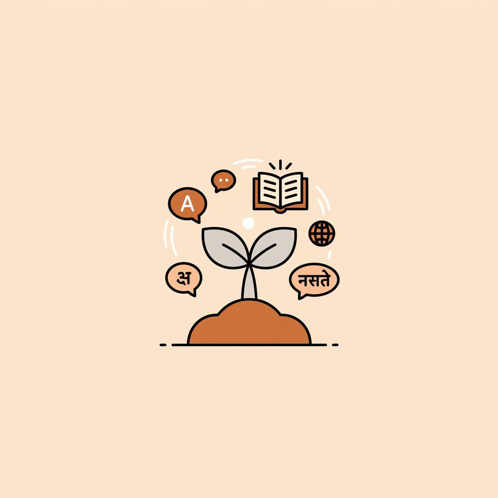 Niño explorando nuevos idiomas con curiosidad