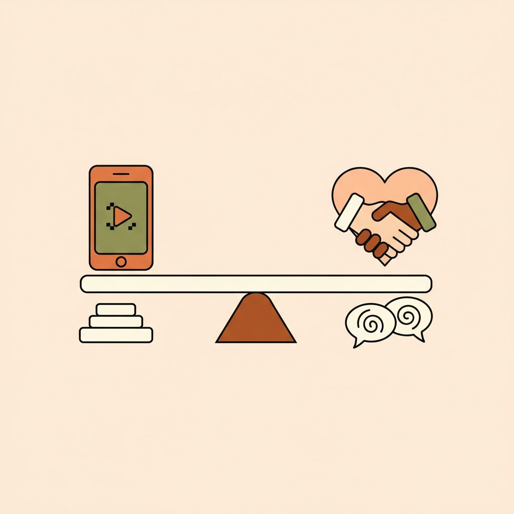 Equilibrio entre tecnología y tiempo familiar