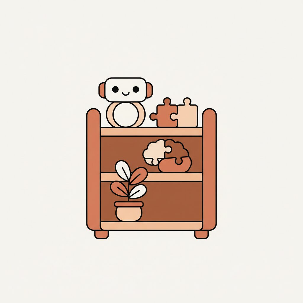 Ilustrasi anak dan teknologi masa depan