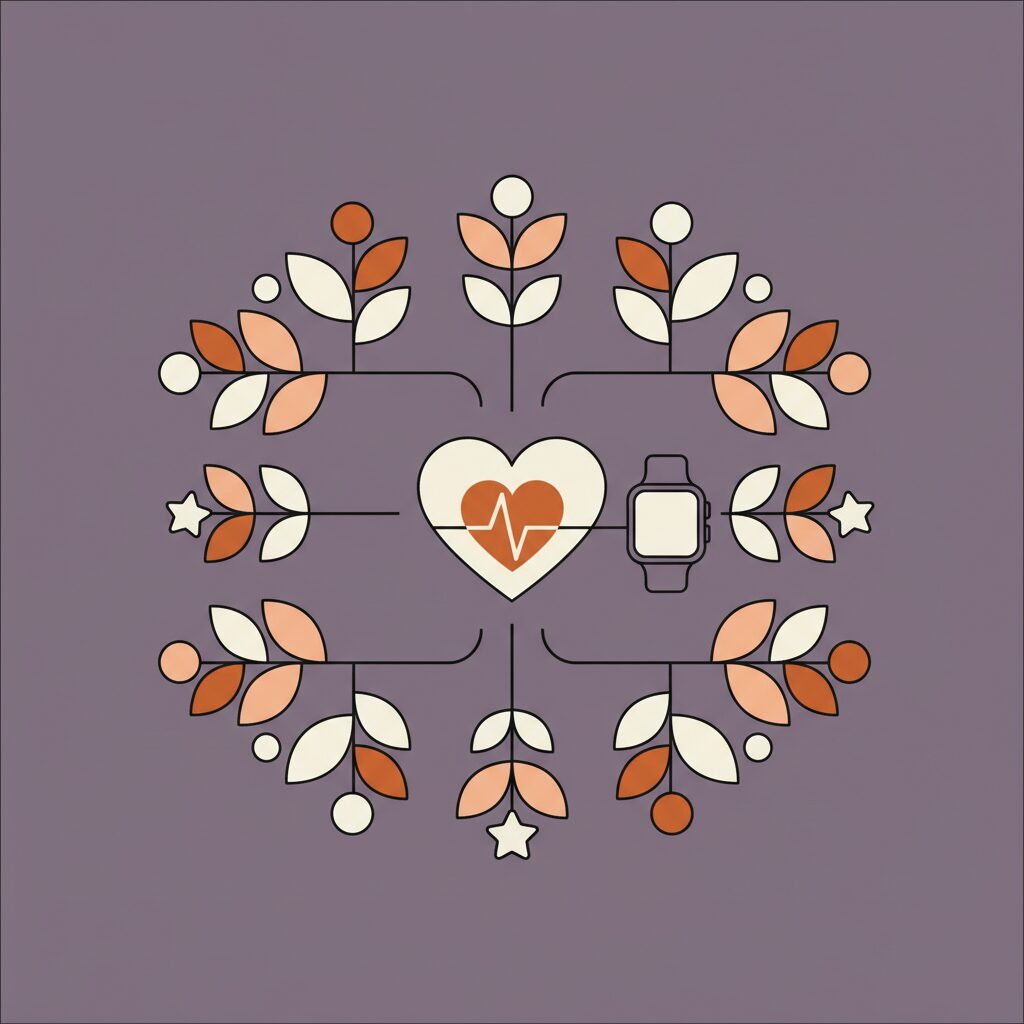 朝食時に家族の健康データを確認する夫婦