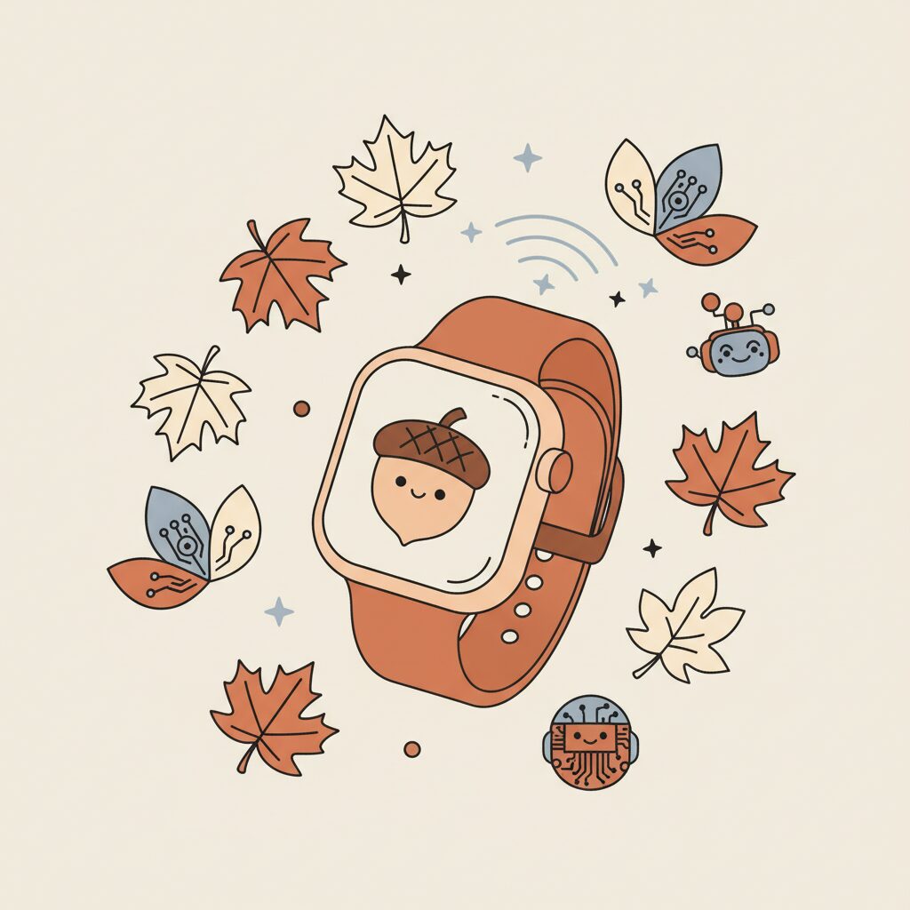 Bé gái đang đeo Apple Watch màu hồng tại công viên